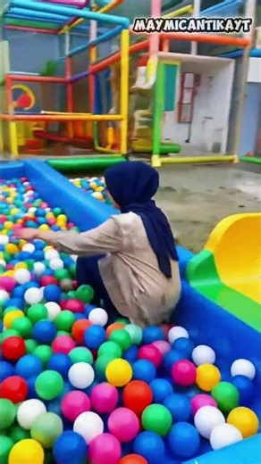 Sliding Into the Colorful Ball Pit! 🎢🌈😂