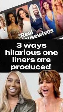 3 Ways Hilarious Reality TV One-Liners Are Produced 👀🎬