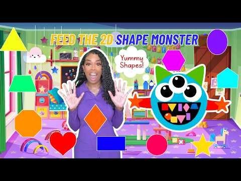 Feed the 2D Shape Monster| Learning with Ms Houston