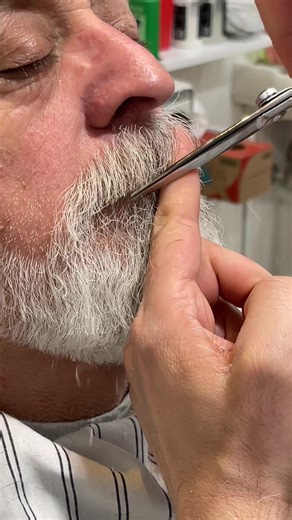 Satisfying Moustache Trimming with Dad by Ellie Bazerli