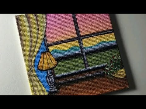 Here’s a simple step-by-step guide to make a painting on a canvas board 🎨