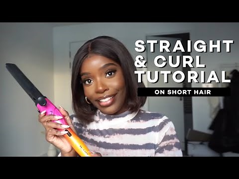 How to create curls with short hair - Mark Hill's Straight & Curl Barrel 💖