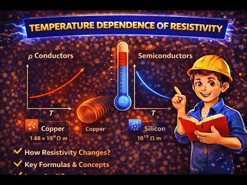 Temperature Dependence of Resistivity | Conductors vs Semiconductors (Easy)