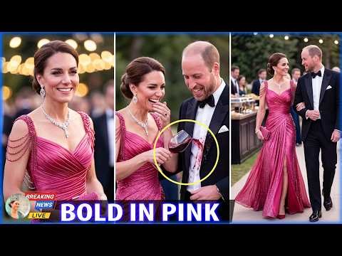 Princess Catherine Shines in a BEAUTIFUL Flowing Pink Sequin Dress