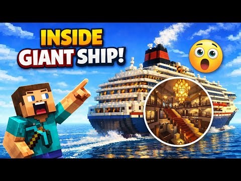 Explored INSIDE the GIANT Cruise Ship in Minecraft! 😱🚢