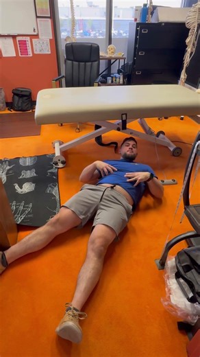 Supine Hip Abduction iso + Ipsilateral Spine Lateral Flexion + Inhale