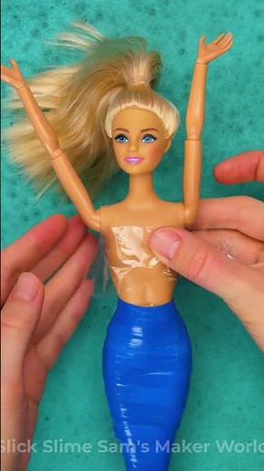 ✨🤩 Doll Mermaid Transformation!🧜‍♀️ #Kids #Creative #DIY #Crafts