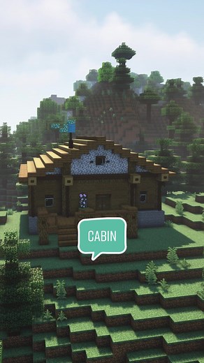 🌳 little cabin! build tutorials on my youtube channel, link in bio. #minecraft #minecraftbuilding #stopmotion #minecrafter #minecrafts