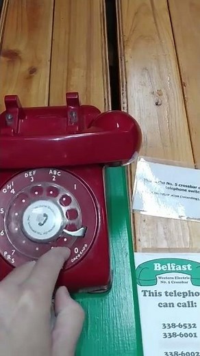 How to place a call using a rotary telephone connected to a #5 Crossbar telephone switch.