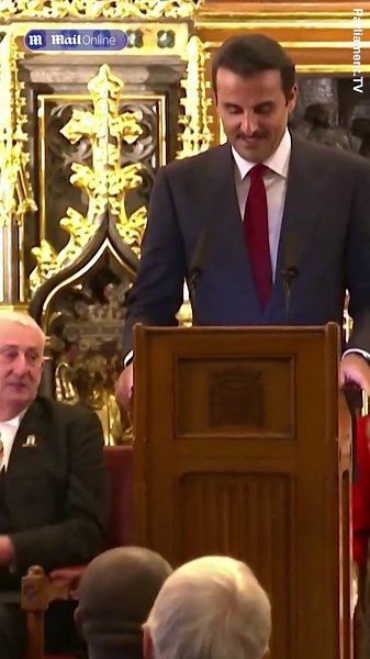 Qatar's Emir calls for peace during Westminster visit in London