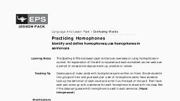 practicing_homophones.pdf - ENGLISH - Notes - Teachmint