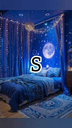 Dreamy Blue Bedroom | Moonlight Room Decor ✨🌙 #youtubeshorts #shorts #viral #bedroom #bedroomdecor