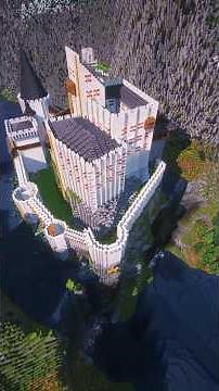 Minecraft castle between two waterfalls [Survival]