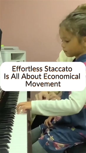Effortless staccato begins with economical movement at the keyboard. Instead of lifting and “bouncing” the whole hand, the fingers stay close to the keys, using tiny, precise motions supported by a stable hand and relaxed arm. This minimizes tension, improves speed and control, and allows even very young students to produce clear, sparkling staccato without fatigue. #pianotechnique #staccato