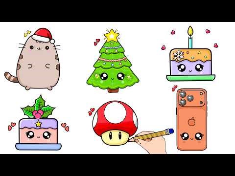 Easy Cute Drawings for Beginners 🎨 | Kawaii Art Collection | Cute Kawaii Drawing Compilation 🎨✨