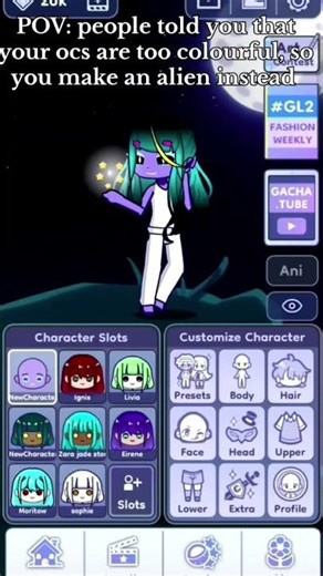 watch me making an alien oc!!✌️🎀#gachaclub #gachalife2 #gacha #oc #avatar #gachaedit