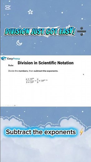 Division Rule in Scientific Notation ➗