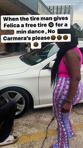 Felica gives the tire 🛞 man a min dance 💃 | Rosalind Davis