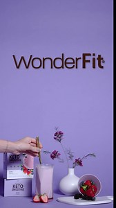 WONDER FIT By WonderSlim Keto Smoothie with C8 MCT Oil, Strawberry Yogurt, 3g Net Carbs, Gluten Free, Probiotic & Immune Support (5ct)