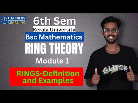 Abstract Algebra Ring Theory Kerala University BSc maths semester 6.Module 1 part 1 Examples