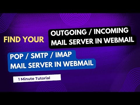 Find POP3, SMTP Server Settings in Webmail , Incoming, Outgoing & IMAP for outlook, thunderbird