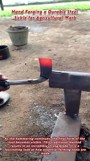 Hand Forging a Durable Steel Sickle for Agricultural Work