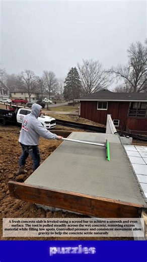 Perfect Concrete Slab Leveling | Satisfying Screeding Process #shorts
