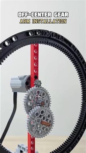Off-Center Gear Mechanism: Arm Installation #lego #legotechnic #mechanical #mechanism