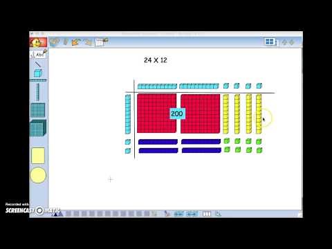2 digit by 2 digit multiplication with base 10 blocks