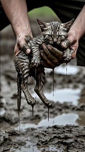 He Found a Weak Kitten Trapped in Mud… and Refused to Leave It Behind