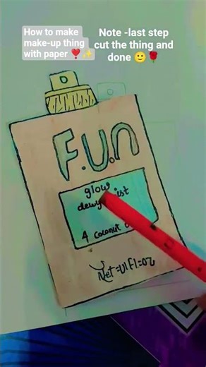 how to make makeup thing with paper ❣️✨