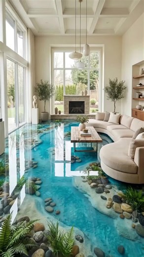 POV: Your floor looks like a real ocean 🌊 This 3D epoxy resin floor creates insane realistic water movement and depth. It literally feels alive. Luxury design level: 100/10 ✨ Would you install this? Yes or no? #EpoxyFloor #3DEpoxy #ResinArt #OceanFloor #OddlySatisfying #HomeUpgrade #LuxuryDesign #TikTokHome #InteriorDesign