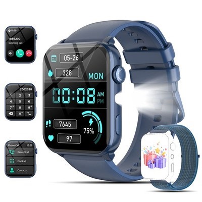 Smart Watch for Men Women,Bluetooth Notifications / Make Calls Fitness Watch wit | eBay
