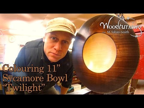 #42 Woodturning How to Stain and Colour an 11" Sycamore Bowl