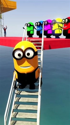 GTA 5 Epic Water Ragdolls Spiderman Jump/Fails Epic 2 #shorts