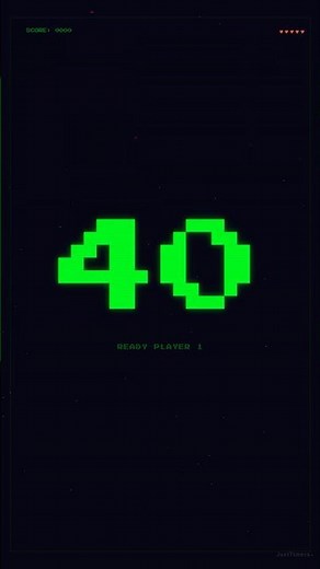 40s Silent Retro Arcade Timer 👾 40 Second Countdown (No Sound) #Shorts