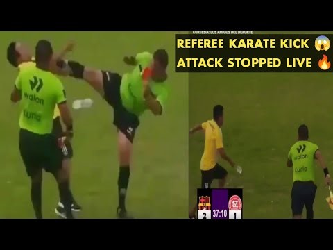 Referee Karate Kick 😱 Shocking Attack in Football Match | Peru League Chaos