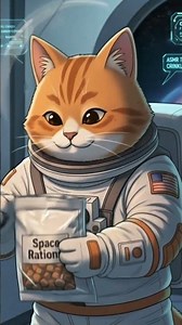 ASMR SpaceCat: Crunchy Space Snacks in the Quiet of Space