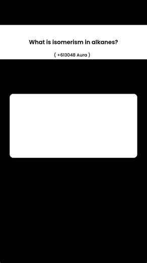 Learn With Aura on Instagram: "Isomerism in alkanes occurs when different alkane molecules possess the identical molecular formula, meaning they are made up of the same number of carbon and hydrogen atoms. The key difference between these molecules lies in their unique structural arrangements, or how these atoms are connected to one another. This concept means that while the fundamental building blocks are the same, the way they are put together creates distinct compounds. A classic example illu