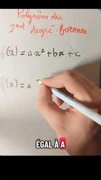 Les polynômes du 2nd degré - La base