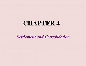 Settlement and Consolidation - SlideServe