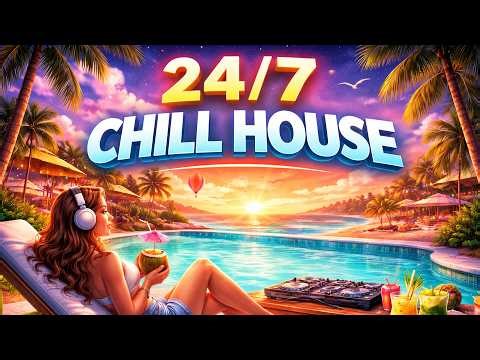 24/7 Live Chill House Radio | Deep House & Tropical Vibes | Relax, Study, Sleep | Cloud Nine