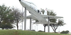 T-38 Aircraft on display at the Laredo International Airport