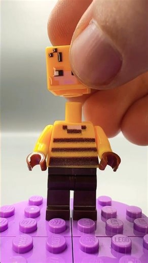 🐝 Let's build a Yellow Bee Minecraft minifigure not Lego! #shorts #minecraft #minecraftshorts