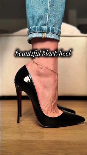 Elegant Black Stiletto Heels 👠 | Every Girl's Dream Fashion #Shorts #ootd #heels #fashion #stilettos
