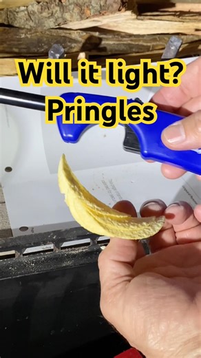 Will it light? Pringles #firestarters #preparedness #pringles