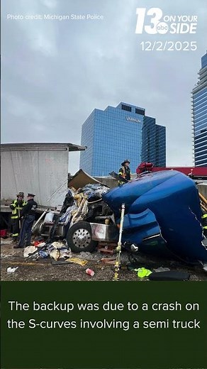 Westbound I-196 to southbound US-131 ramp closed 'indefinitely' after semi crash on S-curves