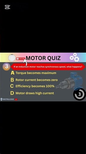 Electrical Motor Quiz #instrulogic #electricalengineering