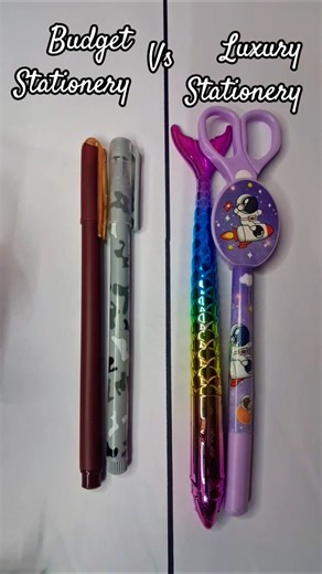 Budget vs Luxury stationery //#ytshorts #stationarycollection #shorts #stationary#budgetvsluxury