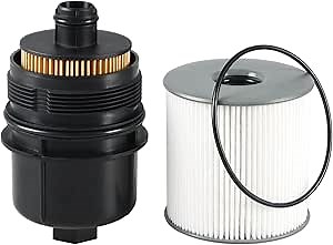 Set of Engine Oil Filter and Fuel/Water Separator Filter Kit Compatible with Ram 1500 DT Jeep Wrangler JL Gladiator with 3.0L V6 Eco Diesel Engine 2020-2024 Replace# 68498720AA 68436631AA